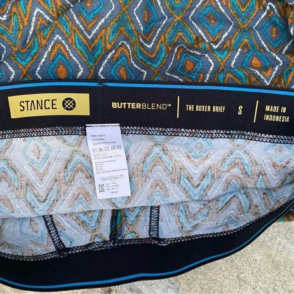 NWOT New Stance Butter Blend Boxer Brief Shorts Green/Orange Takawitz Small